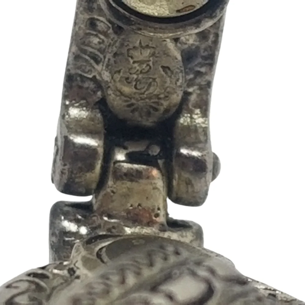 PREMIER DESIGNS VINTAGE SILVERTONE WITH ETCHED DESIGNS BOOKCHAIN STYLE BRACELET